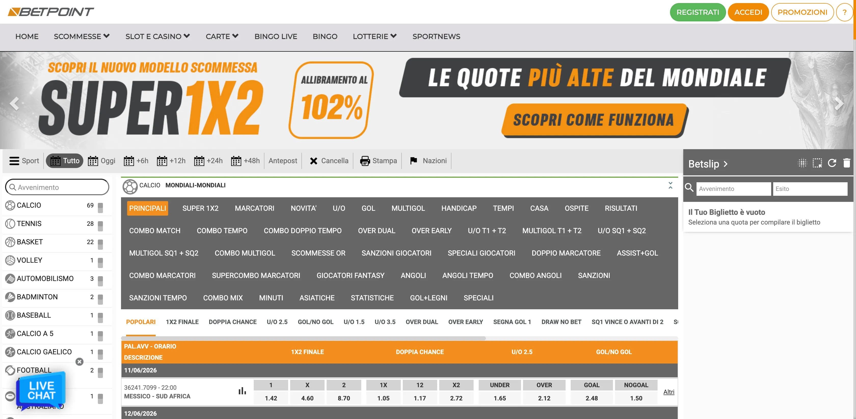 Betpoint casino siti scommesse non AAMS