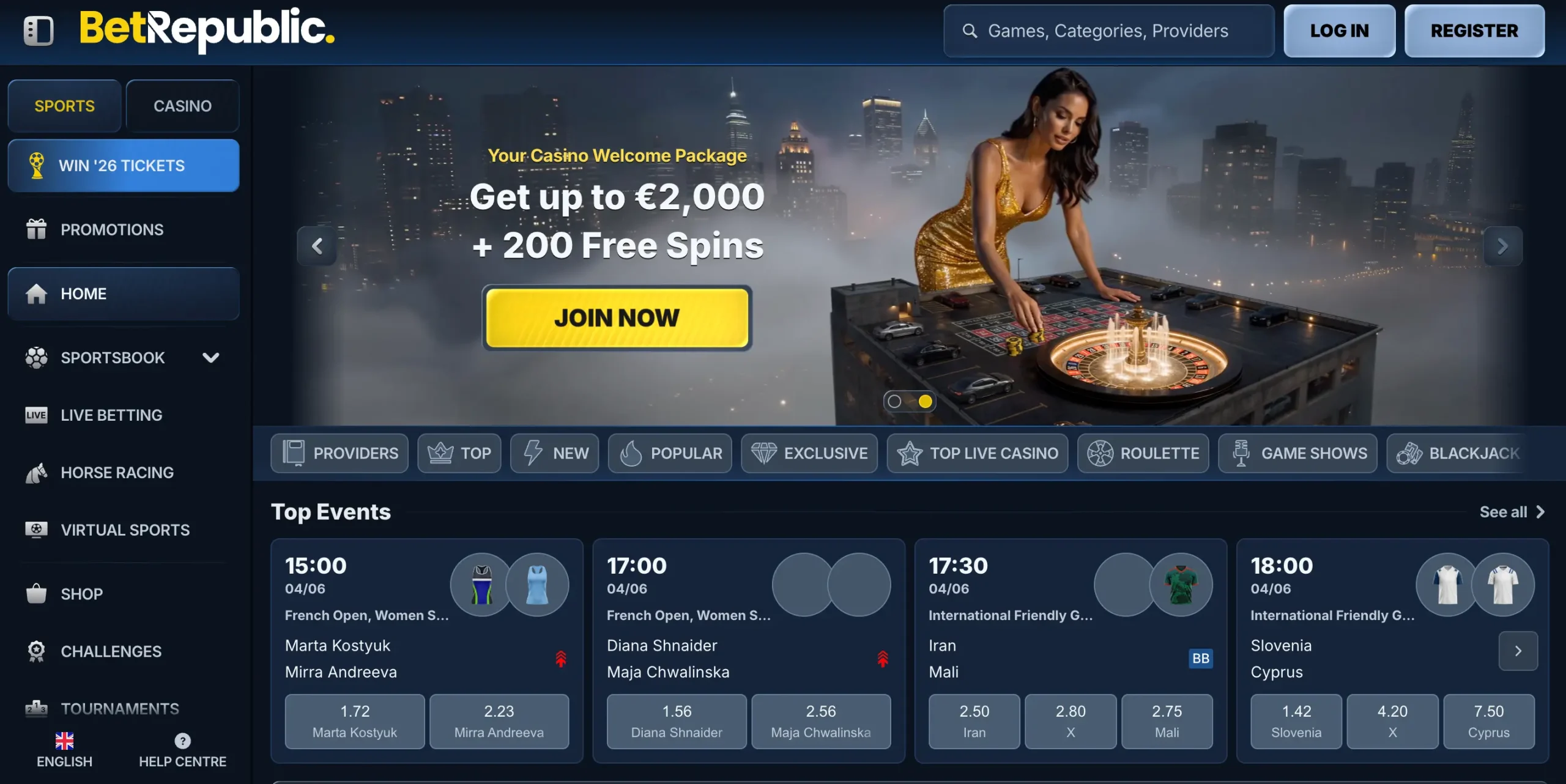 BetRepublic Siti scommesse non AAMS
