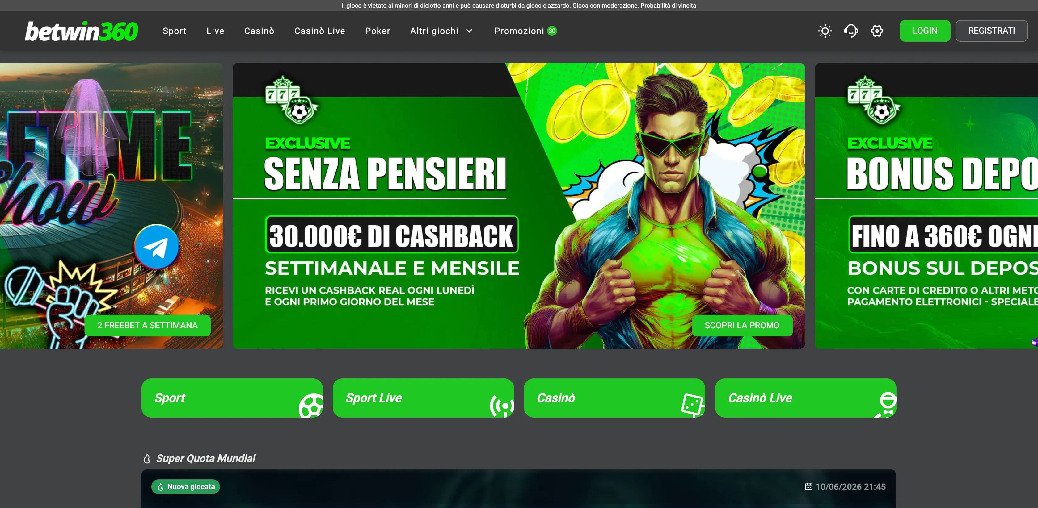Betwin360 casino siti scommesse non AAMS