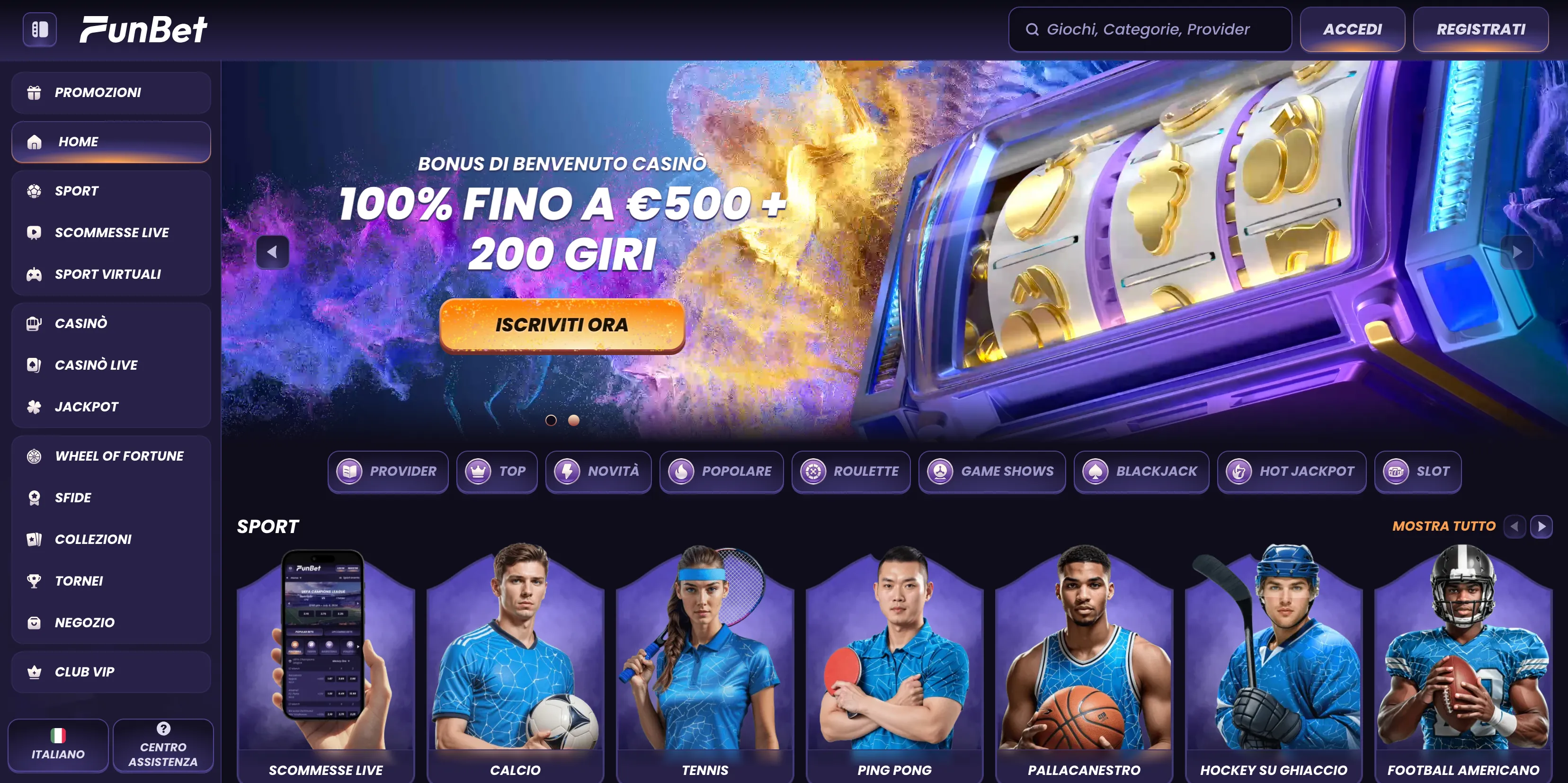 Funbet Siti scommesse non AAMS