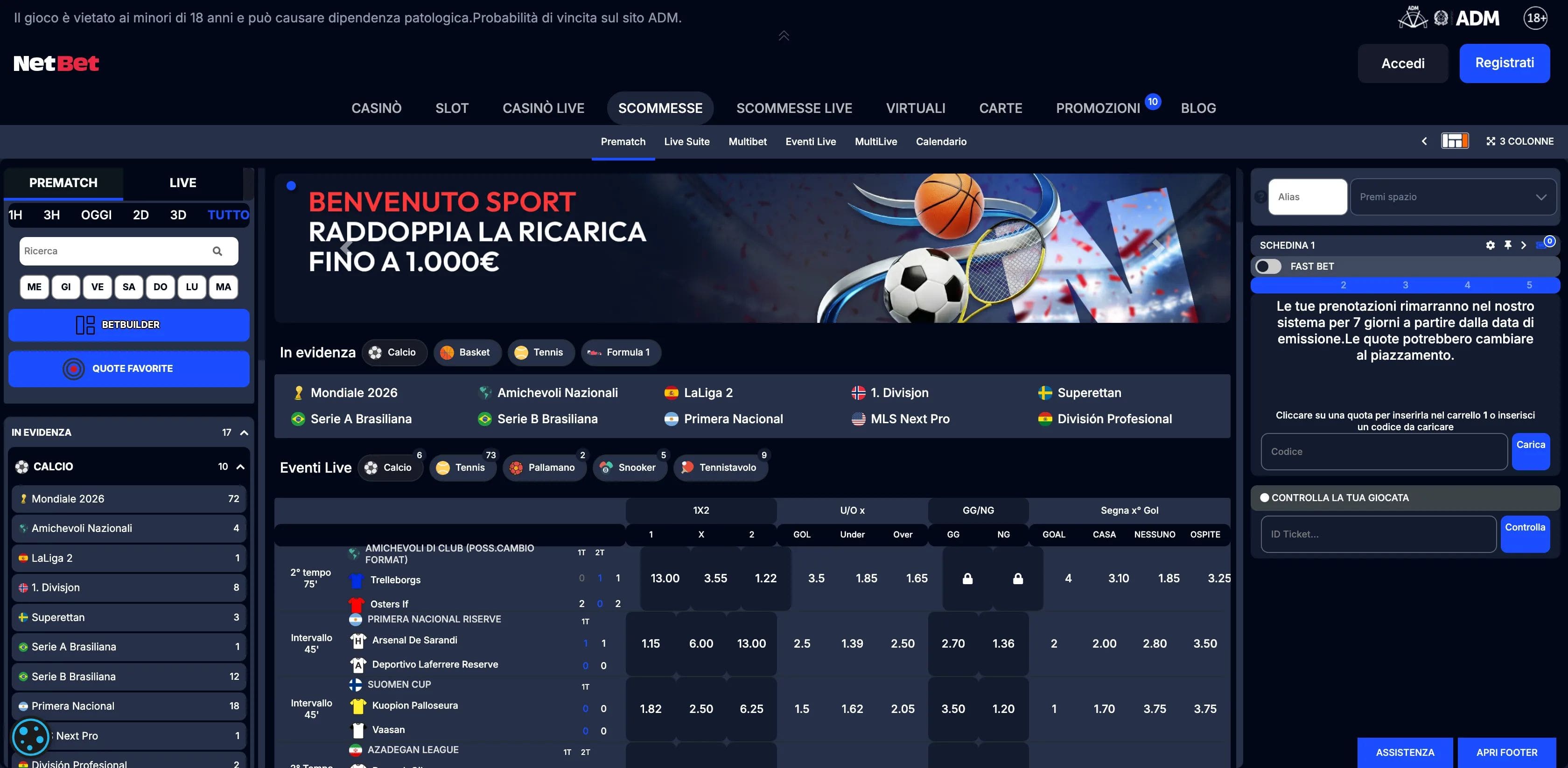 NetBet casino siti scommesse non AAMS