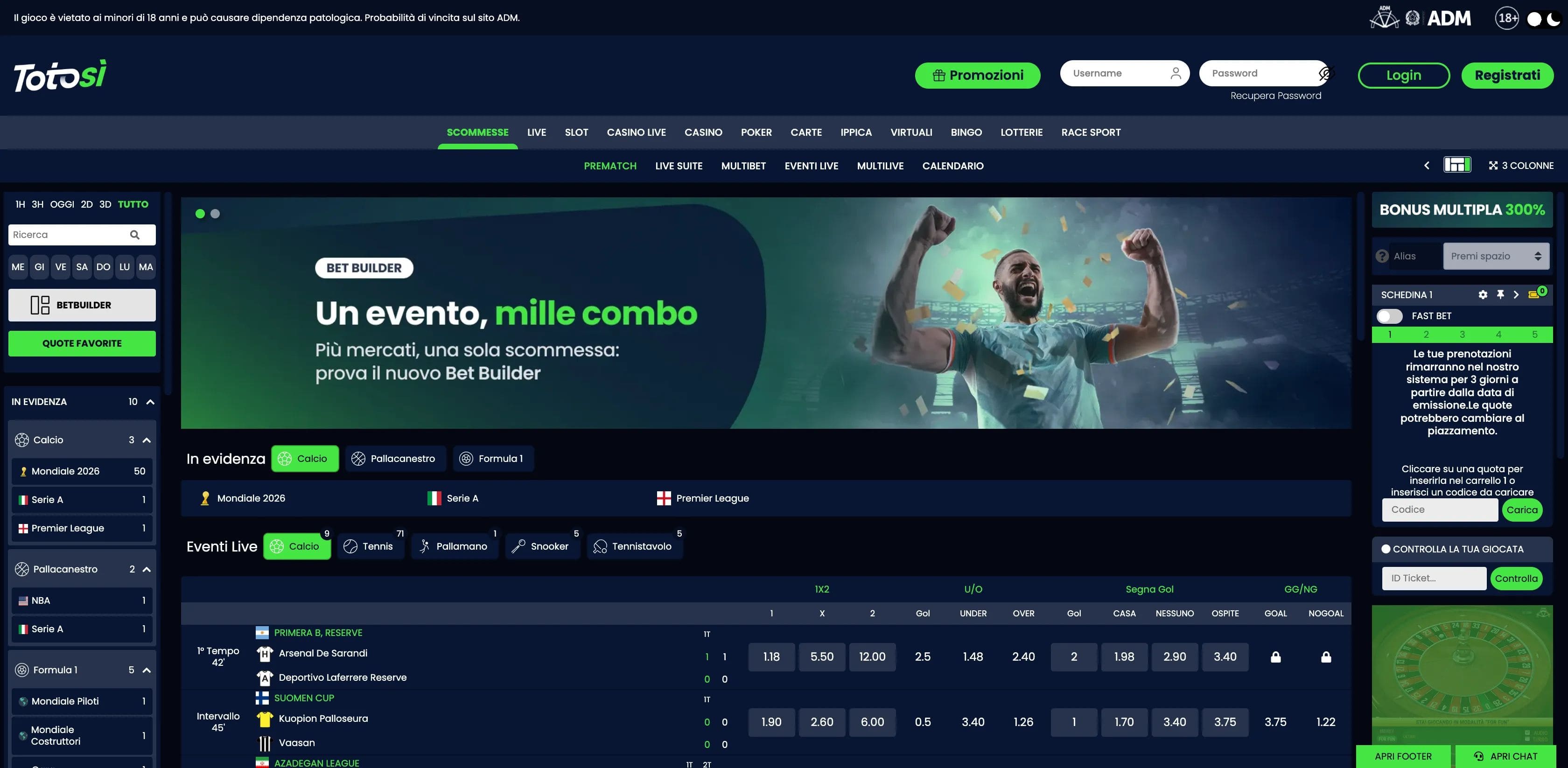 Totosì casino siti scommesse non AAMS